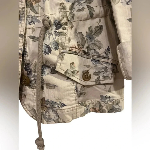 Anthropologie Daughters of the Liberation Jacket Beige Lyonia Floral Size 10 - Picture 4 of 10